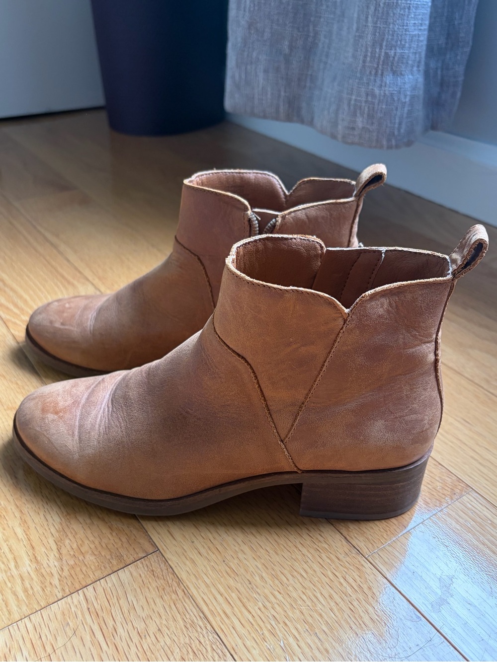 Lucky Brand Leather Ankle Boots, 7.5 M